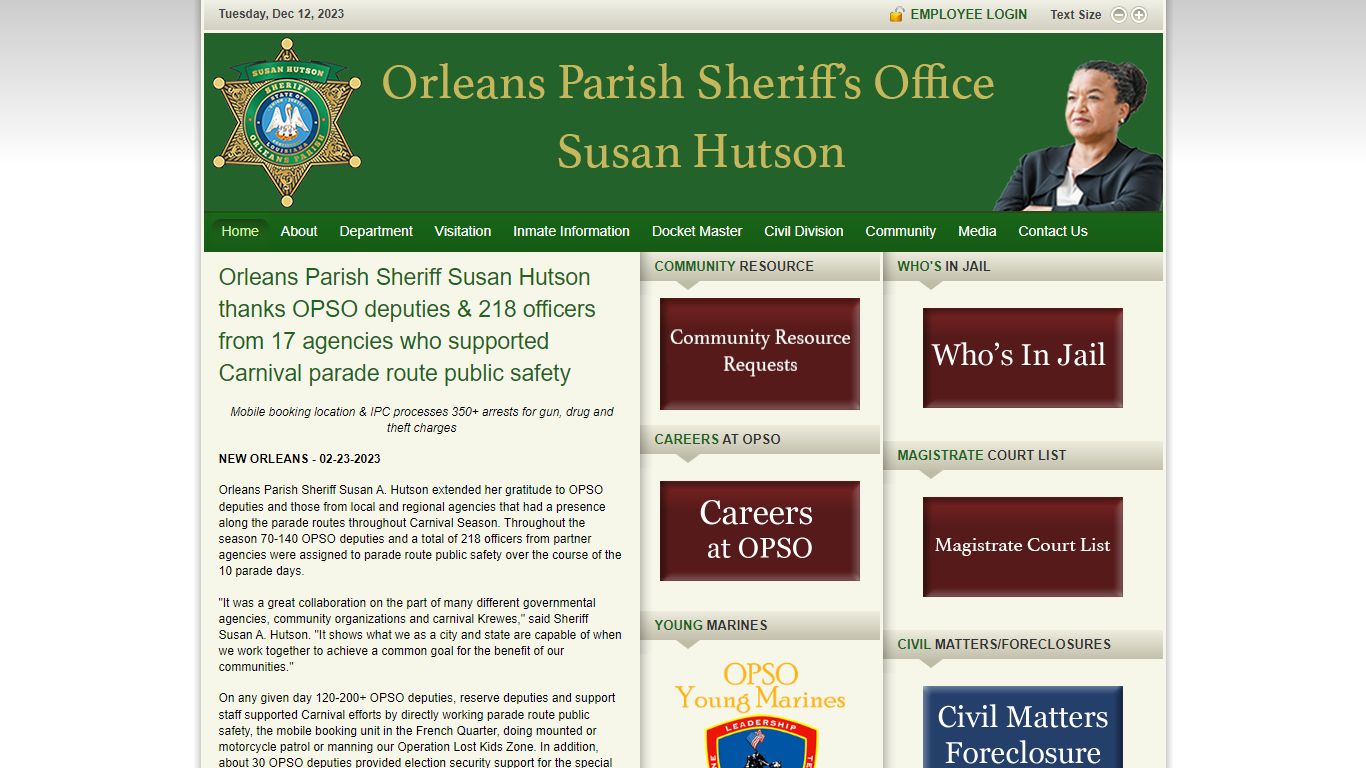 Inmate Information - Orleans Parish Sheriff's Office